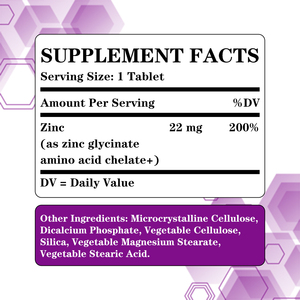 Tabletas de Zinc OEM ODM Sin Gluten, Sin Lácteos, Apoyo al Sistema Inmunológico y Antioxidante, Absorción, Crecimiento Celular, Formación del ADN - Product Image 2