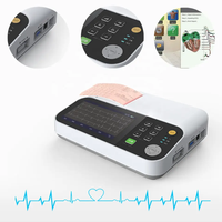 Appareil ECG CKG vétérinaire portable pas cher, trois canaux, électrocardiogramme à 12 dérivations, appareil ECG, électrode, moniteur ECG