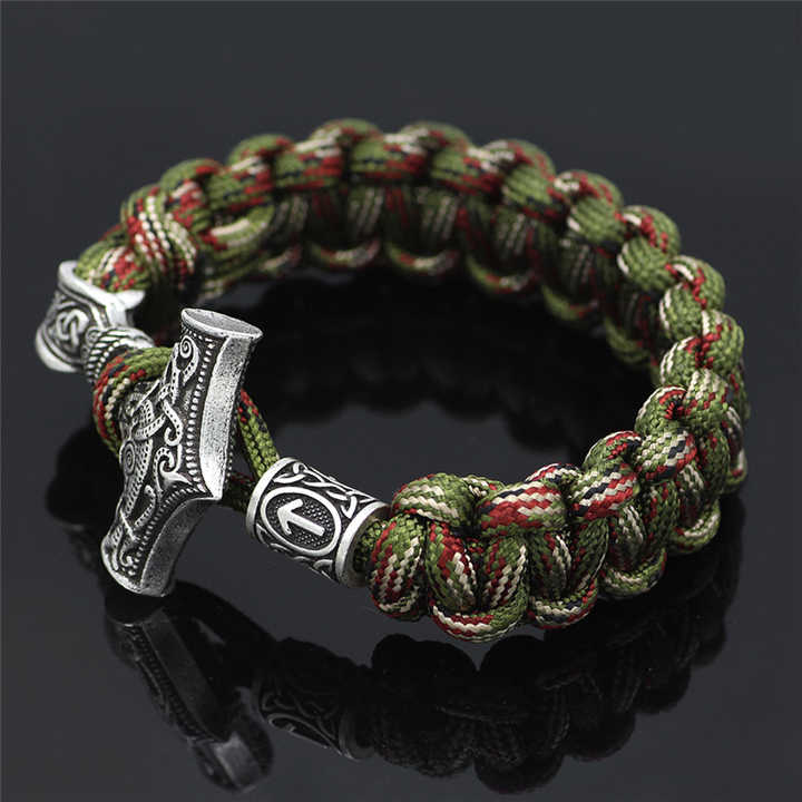 Bracelet paracorde - ESTINK - Camouflage Océan - 6 en 1 - Avec boussole