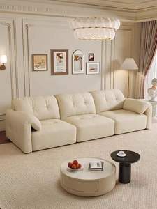 <span class=keywords><strong>Canapé</strong></span> fonctionnel électrique rétractable haut de gamme de style crème en velours <span class=keywords><strong>Canapé</strong></span> fonctionnel droit en velours extensible bon marché pour salon - Product Image 4