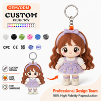 Porte-clés en peluche personnalisé, rembourrage en coton PP, tailles personnalisées, personnages de dessins animés, porte-clés en peluche