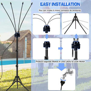 Système de brumisation basse pression Odes, trépied de 26 pieds, arroseur extérieur pour refroidissement, brumisation fine, arrosage du jardin - Product Image 4