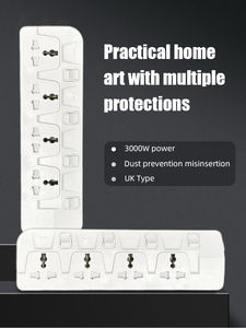Prise universelle de haute qualité série BETA 10A avec interrupteur de surcharge LED, rallonge électrique, multiprise pour la maison et le bureau - Product Image 5