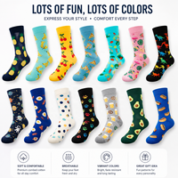 Chaussettes imprimées colorées personnalisées OEM à faible MOQ, chaussettes de créateur avec logo et motif pour usage décontracté, cadeau, mode