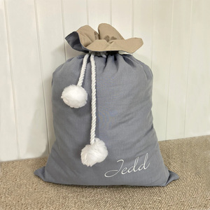 Sacos de Papá Noel de sublimación con cordón de alta calidad en blanco <span class=keywords><strong>2023</strong></span> para personalizar sacos de Navidad - Product Image 2