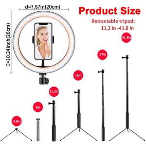 Vente en gros de lampes vidéo Led Ring Lamp 10 pouces Cercle Selfie Fill Ring Light Trépied <span class=keywords><strong>pour</strong></span> <span class=keywords><strong>Tik</strong></span> <span class=keywords><strong>Tok</strong></span> - Product Image 4