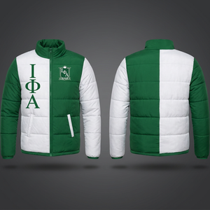 Iota Phi Lambda Sorority Veste longue matelassée | Iota Phi Lambda Sororité grecque et fraternité Puffer femmes vestes - Product Image 3