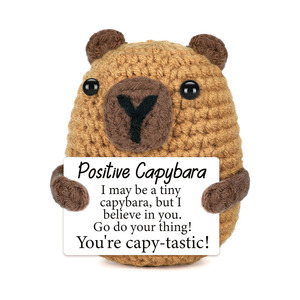 Crochet fait main Animal Capybara retour à l'école cadeaux pour lui fils adolescent émotionnel remonter le moral mignon trucs <span class=keywords><strong>choses</strong></span> cadeau <span class=keywords><strong>de</strong></span> noël - Product Image 2
