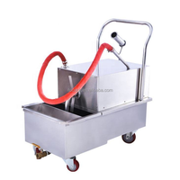 Industriële friteuse mobiele oliefilterwagen met 43L capaciteit en 1 nauwkeurige temperatuurregeling, elektrisch, commercieel gebruik