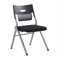 Chaise élévatrice au design contemporain pour salle de réunion de conférence Chaise de bureau de formation empilable pliable et mobile avec coussin