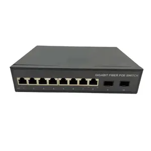 CCTV IP kamera için 2SFP PoE anahtarı dahili 100 W ile Ethernet anahtarı 8 port 10/1000/120 Mbps