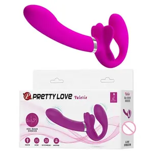 XIAER Sex Strapless G Spot Wearable Double Ended Strap On Dildo Vibrator for Lesbian Female Product Women