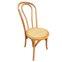 Bestseller Holz-Thonet-Stuhl im Wiener Stil, Gebogener Rattan-Esszimmerstuhl für Restaurants