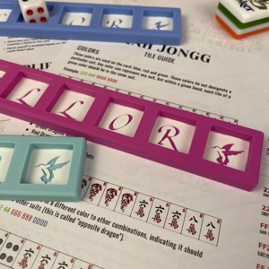 Tavola da Mahjong Charleston con Design Colibrì, Guida ROL LOR per la Pratica in Solitaria e per Principianti - Product Image 1