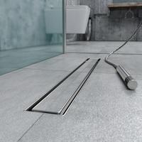 Drain de douche linéaire personnalisé en acier inoxydable anti-odeur pour salle de bain, à insérer dans les carreaux ou à fixer au mur