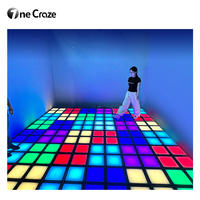 Dalles de sol LED interactives pour jeux actifs, aire de jeux intérieure, 30x30cm, étanches IP65, jeux pour enfants à l'école