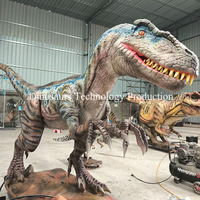 Robot Velociraptor interactif, dinosaure animatronique personnalisé pour les aires de jeux pour enfants