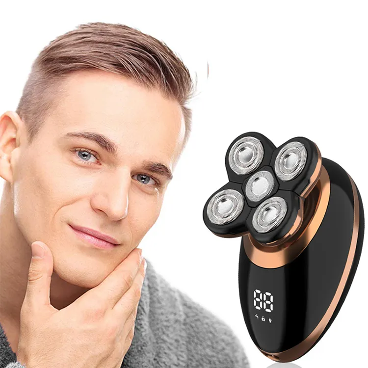 Cordless USB Rechargeable Waterproof Facial Grooming Kit Head Shavers 4d Electric Razor Hair Clipper Shaving Kit Rotary Shaver