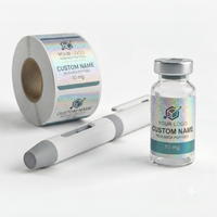 Étiquettes personnalisées pour flacons, autocollantes, imperméables, pour la recherche sur les peptides, les laboratoires et l'emballage pharmaceutique