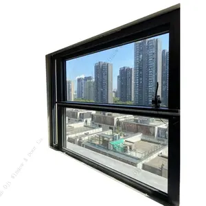 Akıllı açık pencere sistemi uzun ömürlü açık büyük alüminyum cam balkon penceresi
