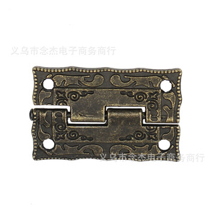 Bisagra de aleación de zinc estilo antiguo 36x23mm para montaje en superficie, bisagra para muebles de caja de madera G74 G76 con diseño impreso - Product Image 3