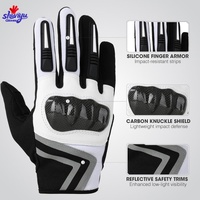 Gants de moto pour homme personnalisés en usine, coque de protection en fibre de carbone, résistants aux chocs, résistants à l'usure, compatibles avec les écrans tactiles