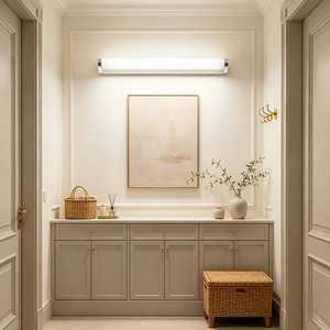 Minimalist Wall Lamp LED Aluminum Alloy Rectangular White Shade 3500K Warm White Wall Mounted Living Room Lighting - Product Image 3