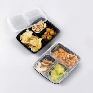 <span class=keywords><strong>Contenedores</strong></span> de comida tipo bento negros de 24 oz, <span class=keywords><strong>contenedores</strong></span> de preparación de comidas de 3 compartimentos con tapas para la escuela y el trabajo - Product Image 3