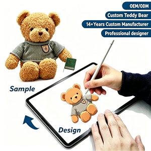 Peluche personnalisée, ours en peluche mignon kawaii, logo de marque personnalisé, peluche de qualité supérieure certifiée CE CPC pour la personnalisation de la marque - Product Image 1