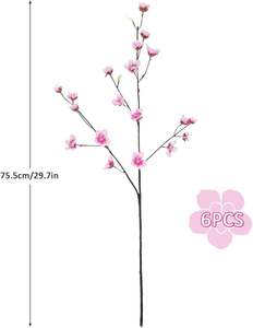 Venta al por mayor de fábrica: Arreglo floral realista de margaritas, delicadas ramas largas, sauce de nieve flotante y rosas de seda para decoración de sala de reuniones y Pascua. - Product Image 2