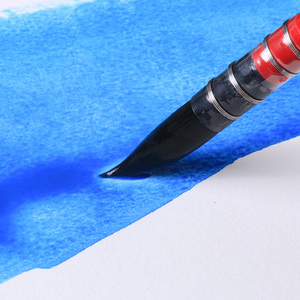 Giorgione 8支圆形红色刷子流行艺术家油漆刷，带尼龙头发和木柄，用于水彩绘画 - Product Image 6