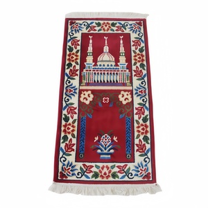 Alfombra de oración tejida, acolchada y lavable, de nuevo diseño, resistente a la decoloración, plegable, Sejadah islámica para la oración diaria en el suelo. - Product Image 1
