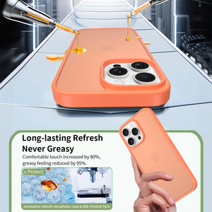 Coques de téléphone portable pour 15 Pro Max, luxe, mat, givré, effet peau de bébé, dos en PC, cadre en TPU, antichoc, anti-traces de doigts - Product Image 5