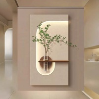 Lampe murale LED Peinture |   Décoration de porche en grès 3D faite à la main |   Art mural de verdure hydroponique DIY pour salon