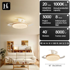 Ventilateur de plafond avec lampe pour chambre à coucher, style chinois, rétro, nouveau style chinois, silencieux, ultra-fin, forte force du vent, salle à manger - Product Image 6