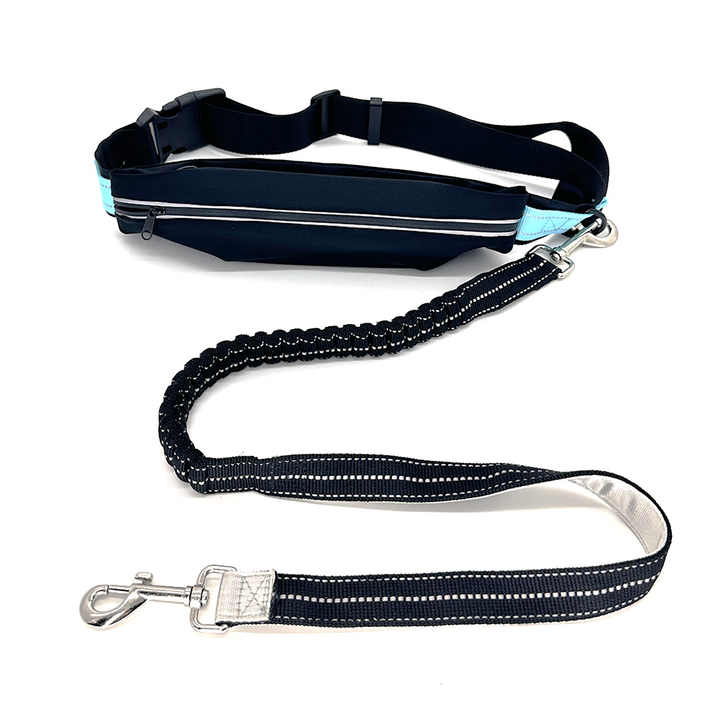 Nylon Reflective Retractable Dog Leash With Waist Belt For Hands Free User Experience main image 1