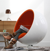 Sillón de salón de huevo de estilo moderno, sillón individual de fibra de vidrio en forma de bola redonda con sonido, sofá individual para sala de estar