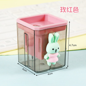 <span class=keywords><strong>Taille</strong></span>-crayons mignons en forme de <span class=keywords><strong>lapin</strong></span> de dessin animé, <span class=keywords><strong>taille</strong></span>-crayons miniatures portables à deux trous pour étudiants - Product Image 3