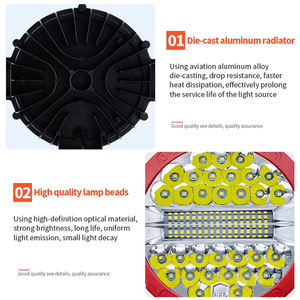 Luz de Trabajo LED de Alta Potencia de 51 W, Faros Antiniebla Redondos de 7 Pulgadas con Haz de Luz Concentrado, Resistentes al Agua, para Camiones Todoterreno 4x4, Tractores y Excavadoras - Product Image 6