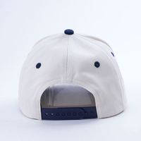 Gorra de Béisbol Bordada con Logotipo Personalizado, Gorra de 5 Paneles, Tela de Algodón Oxford de Dos Tonos, Gorra Azul Marino para Deportes al Aire Libre