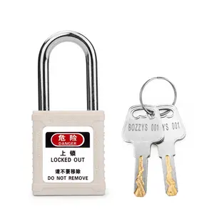Gembok Keamanan Industri Pabrikan OEM dengan Kunci Master dan Pengait Baja untuk Pengunci Kode Laser dan Label Kustom