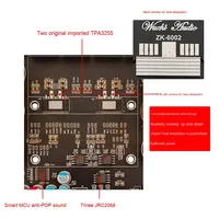 Papan Penguat Daya Stereo 2.0 High Low Tone ZK-6002 Pure Post Stage 600W+600W Modul Kontrol Suara Audio Kit DC18-50V