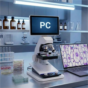 Microscopio Biologico Elettronico Trinoculare BM070 7" HD 2MP 100X-400X per Studenti e Laboratori <span class=keywords><strong>con</strong></span> Supporto USB Windows/Mac - Product Image 2