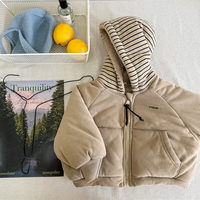Veste d'hiver épaisse à capuche pour enfants, nouvelle collection, imprimée, pour garçons et filles, vêtements d'extérieur pour bébés, vente en gros