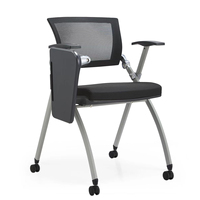 Chaise de bureau ergonomique pliable en métal au design moderne, chaises de salle de conférence en maille pour salle de réunion