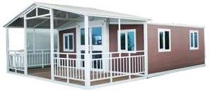 Casa de contenedores plegable portátil y duradera para vacaciones, contenedor de envío expandible para oficina o almacén hecho de madera - Product Image 5