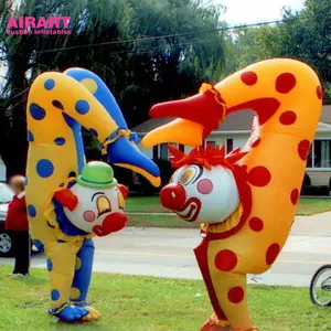 Lustiges aufblasbares umgedrehtes Clown kostüm für Halloween-Feiertags parade dekoration