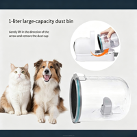 Machine de toilettage multifonctionnelle pour animaux de compagnie, coupe-poils et coupe-ongles, rechargeable, en plastique, portable, pratique, faible bruit, aspirateur à poils pour animaux