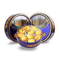 Biscuits danois en gros, fourrés à la crème douce et aux œufs, enroulés et cuits, emballage en boîte, style quotidien
