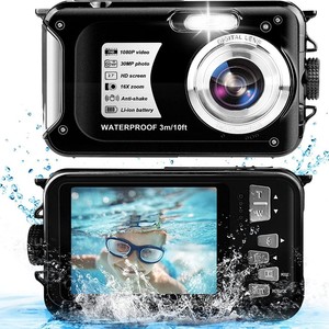 Caméra sous-marine étanche XHX 30MP, vidéo 1080P, profondeur 10M pour la plongée avec tuba et la natation - Product Image 1